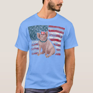 Pig American Flag 4th Of July Patriotic Hog Raiser T-Shirt
