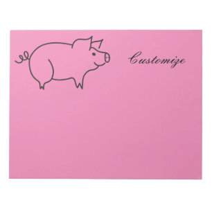 Pig Animal Thunder_Cove Large Notepad