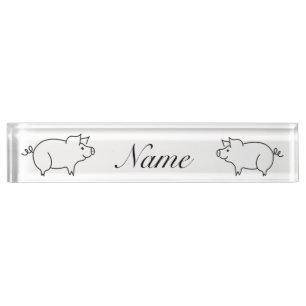 Pig Animal Thunder_Cove Nameplate