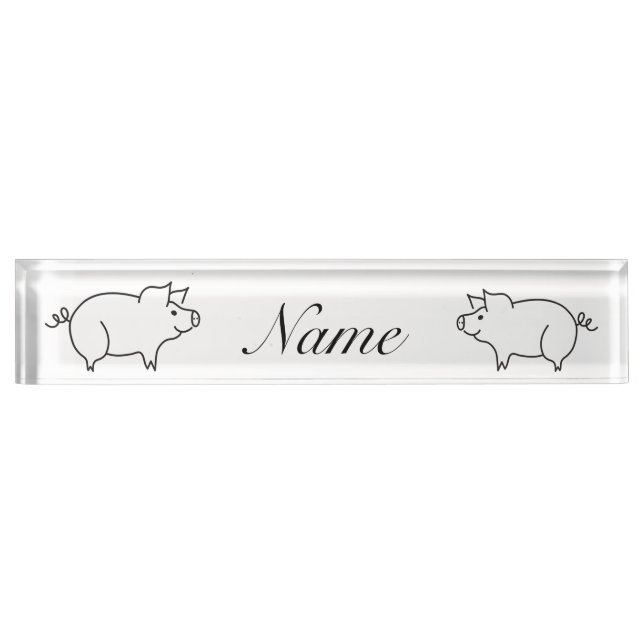 Pig Animal Thunder_Cove Nameplate (Front)