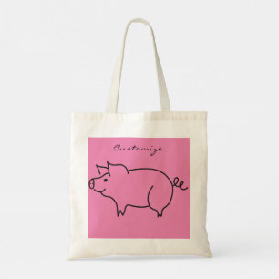 Pig Animal Thunder_Cove Tote Bag