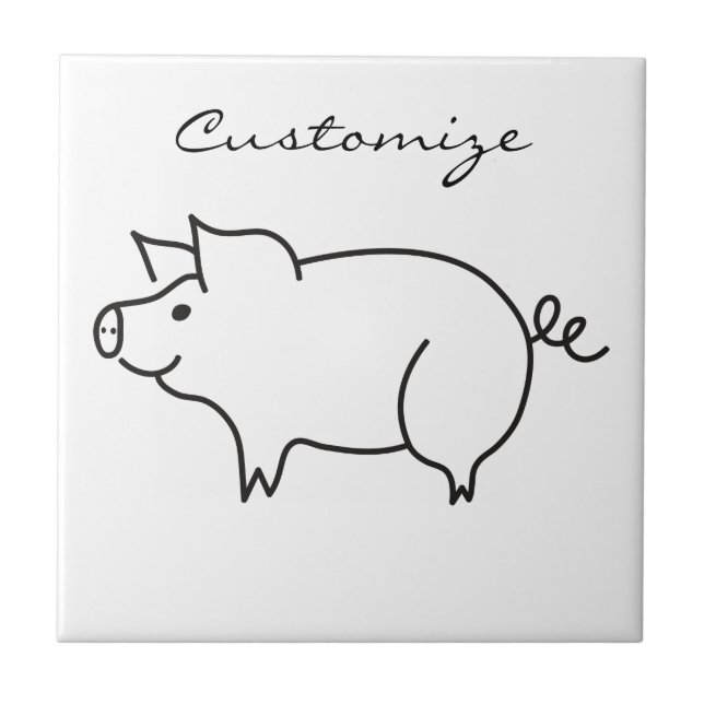 Pig Animal Thunder_Cove Wrist Tile (Front)
