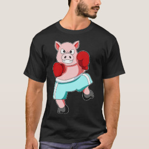 Pig as Boxer with Boxing gloves 2 T-Shirt