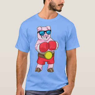 Pig as Boxer with Boxing gloves T-Shirt