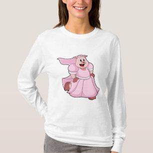 Pig as Bride with Wedding dress T-Shirt