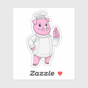 Pig as Cook with Chef hat