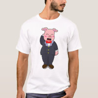 Pig as Groom with Suit & Tie