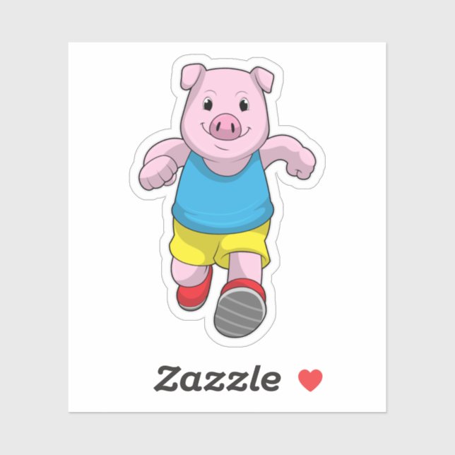 Pig as Runner at Running (Sheet)