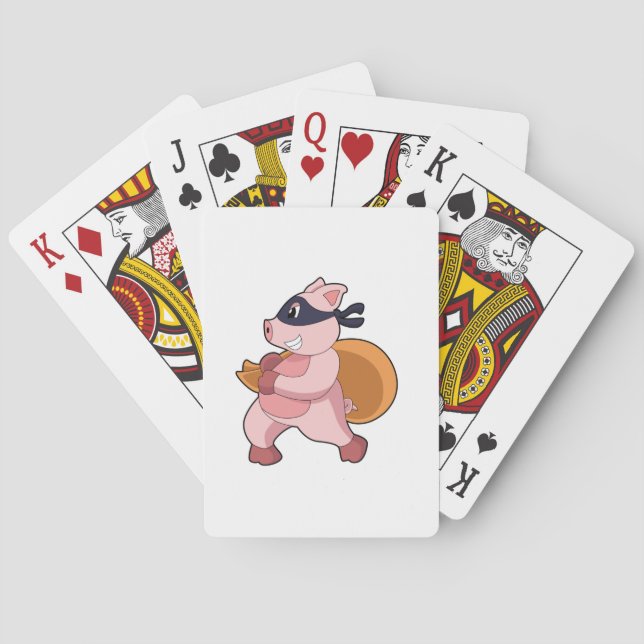 Pig as Runner Playing Cards (Back)