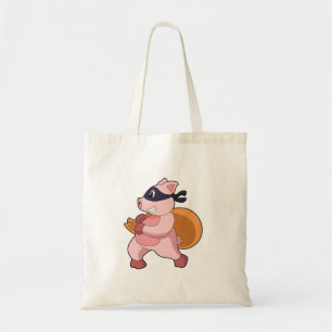 Pig as Runner Tote Bag