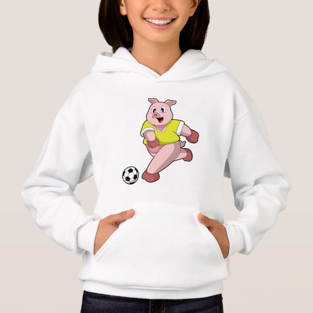 Pig as Soccer player with Soccer (Front)