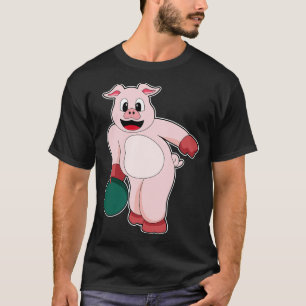 Pig at Bowling with Bowling ball 1 T-Shirt