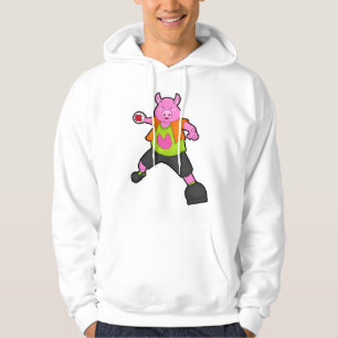 Pig at Handball player with Handball Hoodie