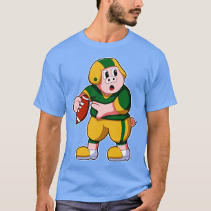 Pig at Sports with Helmet T-Shirt