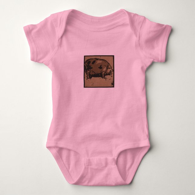 Pig Baby Bodysuit (Front)