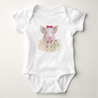 Pig baby clothes, baby bodysuit, infant clothes