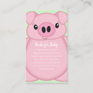 Pig Baby Shower Farm Enclosure Card