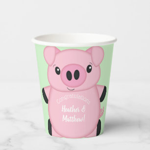 Pig Baby Shower Farm Paper Cups