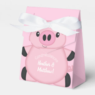 Pig Baby Shower Farm Pink Girl Favour Box