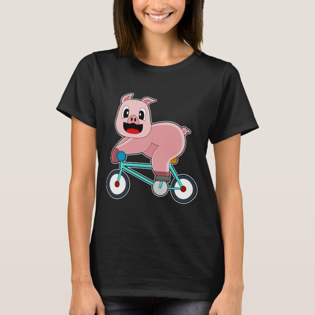Pig Bicycle T-Shirt (Front)