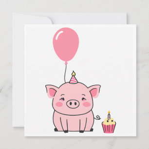 Pig birthday Card
