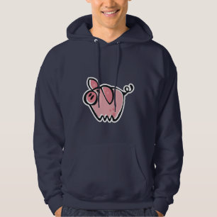 Pig; Blue Hoodie