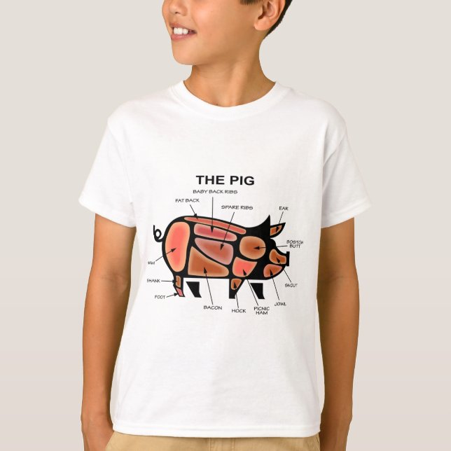 Pig Butcher Chart T-Shirt (Front)