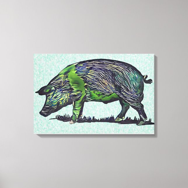 Pig Canvas Print (Front)