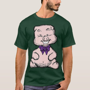 Pig Cartoon Art Premium  T-Shirt
