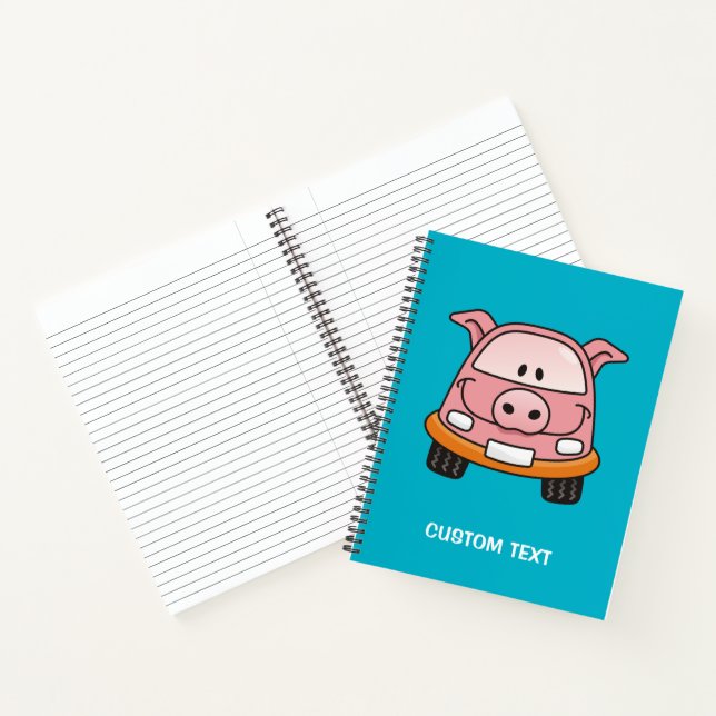 Pig cartoon car notebook (Inside)