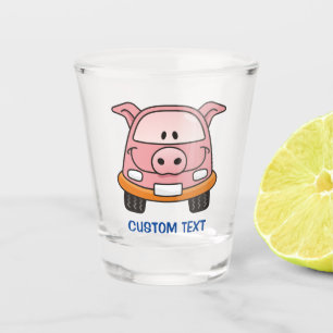 Pig Cartoon Car Shot Glass