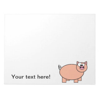 Pig cartoon notepad