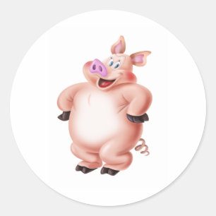 Pig, cerdo, porco, Schwein, cochon Classic Round Sticker