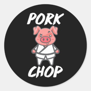 Pig Chopper Classic Round Sticker