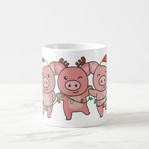 Pig Christmas Christmas Animals Cute Pigs Coffee Mug