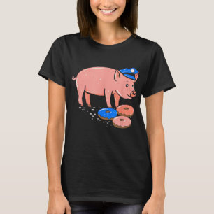 Pig Cop Funny Police Officer Doughnut T-Shirt