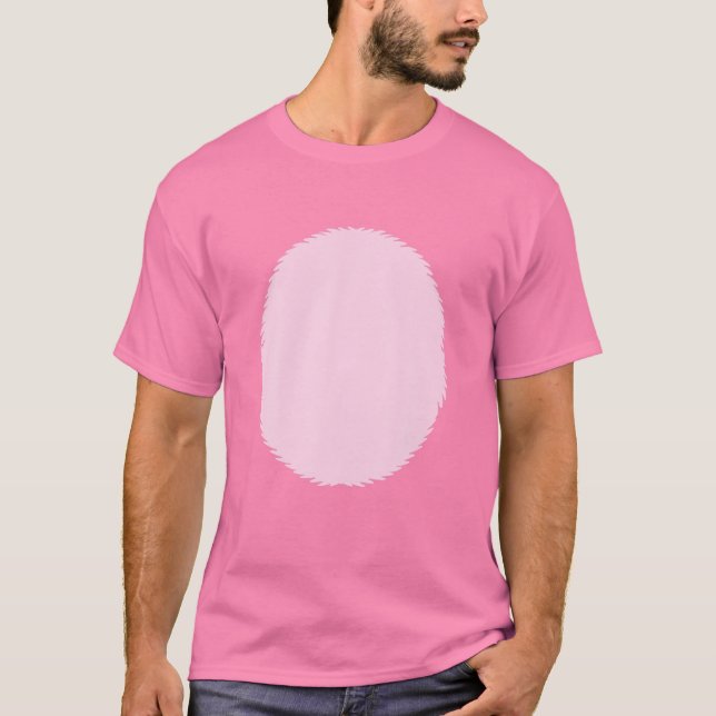 Pig Costume Pig Belly Pink Fur Barnyard Animal T-Shirt (Front)
