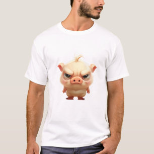 Pig Cute Adorable Humourous Illustration T-Shirt
