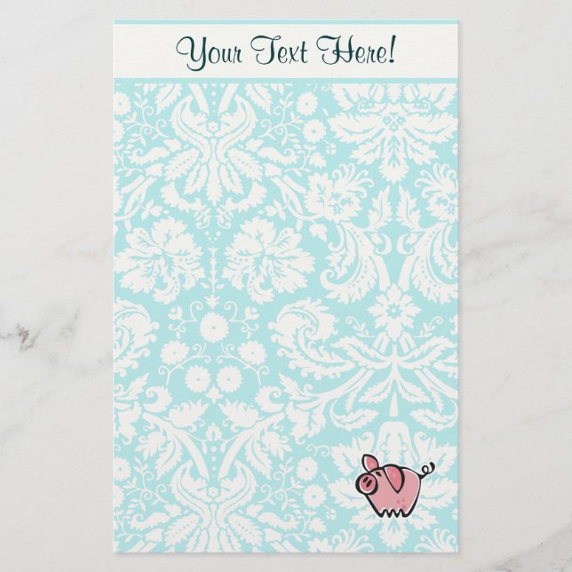Pig; Cute Stationery (Front)