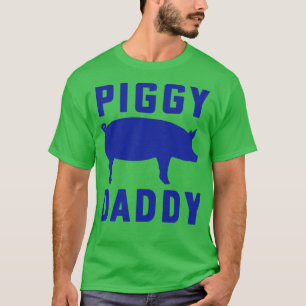 Pig Dad Piggy Daddy Pig Silhouette Pig Meme T-Shirt