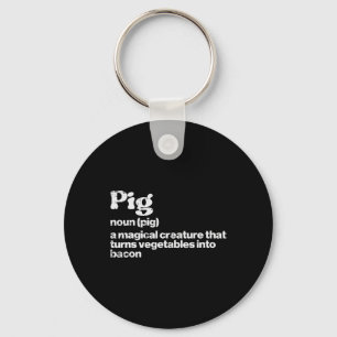 Pig Definition Bycon Funny Bbq Byrbecue Grill Men  Key Ring