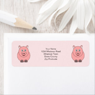 Pig Design Personalised Return Address
