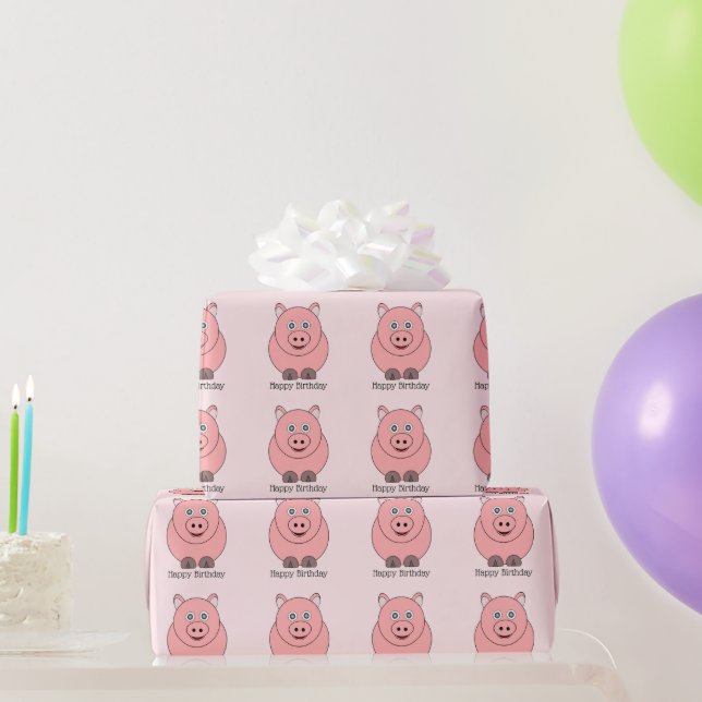 Pig Design Wrapping Paper (Party Gifts)
