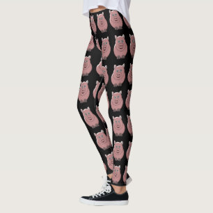 Pig Design You Choose Background Colour Leggings