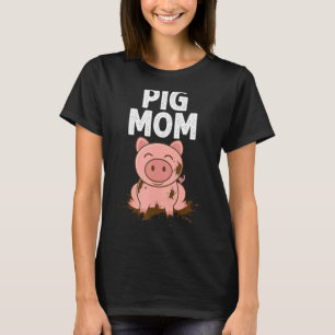 Pig  Designs For Mum Women Hog Swine Animal Pork T-Shirt