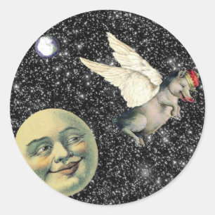 Pig Dreams Classic Round Sticker