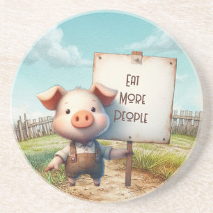 Pig - Eat More People Coaster