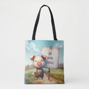 Pig - Eat More People Tote Bag