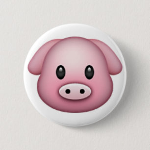 Pig Emoji 6 Cm Round Badge
