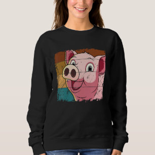 Pig Face, Animal Lover For Men Women, Farming Farm Sweatshirt